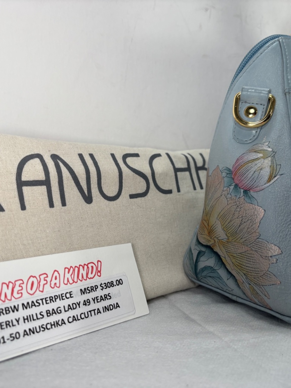 ANUSCHKA CALCUTTA INDIA-NWT$308.00             MASTERPIECE PAINTING TOOK 9 WEEKS - Picture 9 of 15